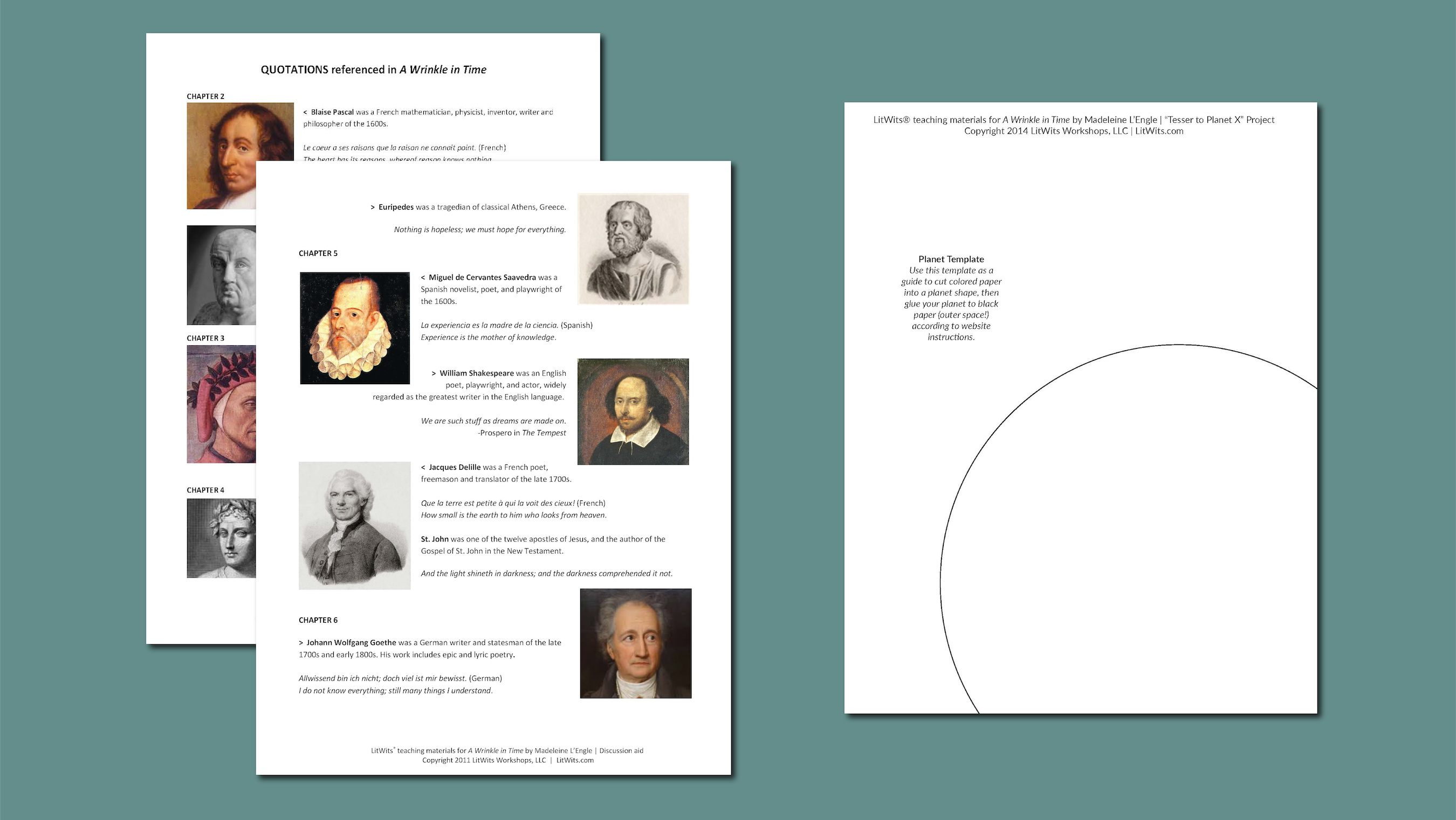 LitWits Printables For A WRINKLE IN TIME